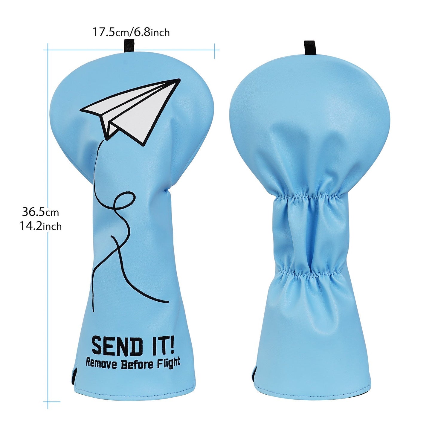 Blue Paper Airplane SEND IT! Headcover